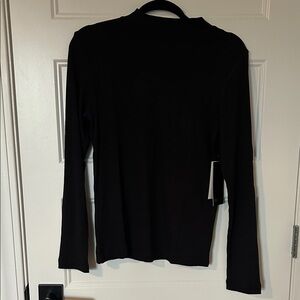 Truth by Republic Elegant Black Long Sleeve mock neck Women's Top